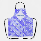 Griekenland en Griekse vlag betegeld blauw Persona Schort (Voorkant)