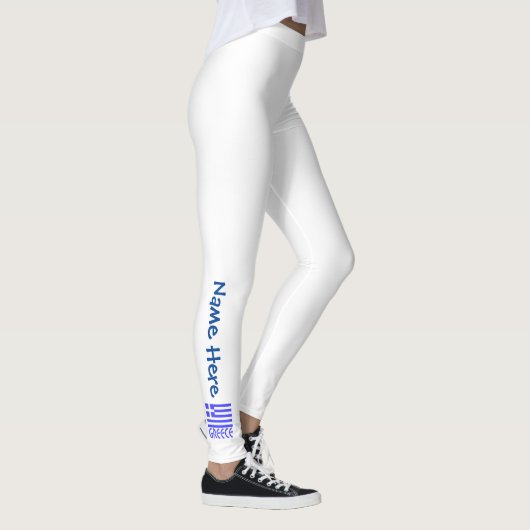 Griekenland en Griekse vlag Blauwe Personalisatie Leggings (Rechts)