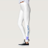 Griekenland en Griekse vlag Blauwe Personalisatie Leggings (Links)