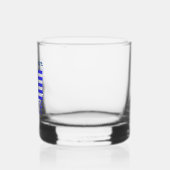 Griekenland en Griekse vlag Blauwe Personalisatie Whisky Glas (Links)