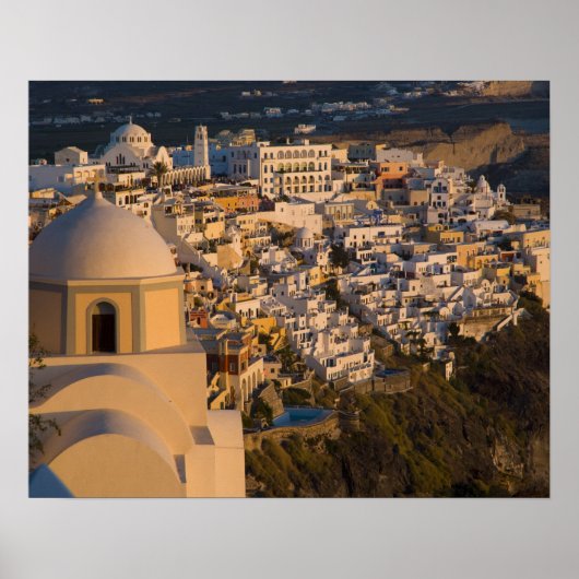 Griekenland en het Griekse eiland Santorini Poster (Voorkant)