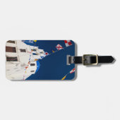 Griekenland en het Griekse eiland Santorini, stad  Bagagelabel (Voorkant horizontaal)