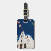 Griekenland en het Griekse eiland Santorini, stad Bagagelabel (Voorkant verticaal)