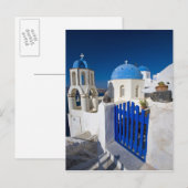Griekenland en het Griekse eiland Santorini, stad Briefkaart (Voorkant / Achterkant)