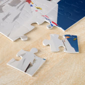 Griekenland en het Griekse eiland Santorini, stad Legpuzzel (Zijkant)