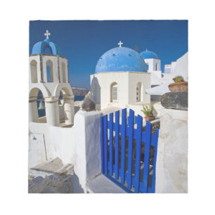 Griekenland en het Griekse eiland Santorini, stad Notitieblok