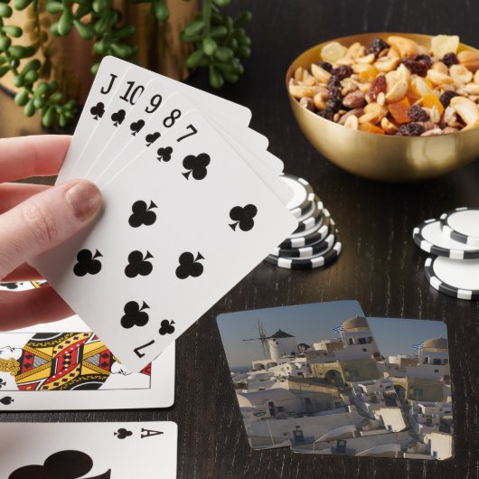 Griekenland en het Griekse eiland Santorini, stad Pokerkaarten (Insitu)