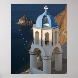 Griekenland en het Griekse eiland Santorini, stad  Poster
