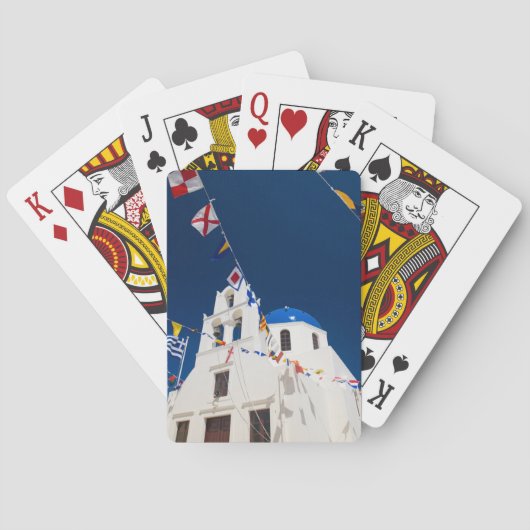 Griekenland en het Griekse eiland Santorini, stad  Speelkaarten (Achterkant)