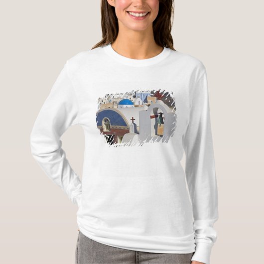 Griekenland en het Griekse eiland Santorini, stad  T-shirt (Voorkant)