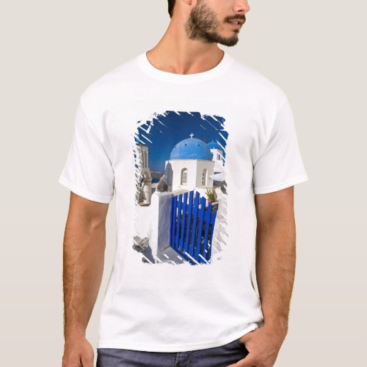 Griekenland en het Griekse eiland Santorini, stad T-shirt (Voorkant)