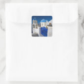 Griekenland en het Griekse eiland Santorini, stad Vierkante Sticker (Tas)