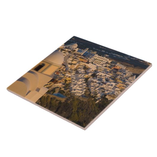 Griekenland en het Griekse eiland Santorini Tegeltje (Zijkant)