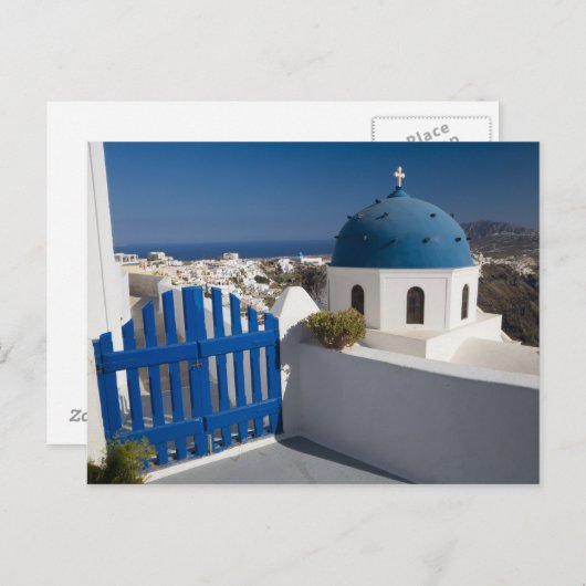 Griekenland en het Griekse eiland Santorini van de Briefkaart (Voorkant / Achterkant)