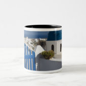 Griekenland en het Griekse eiland Santorini van de Tweekleurige Koffiemok (Center)