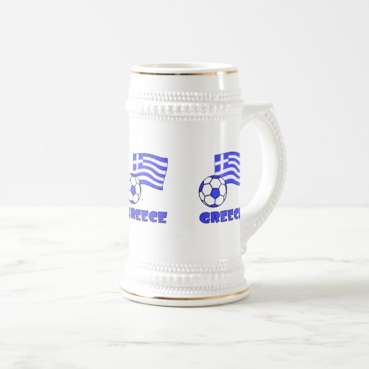 Griekenland en het Voetbal van de Griekse vlag Bierpul (Voorkant rechts)