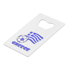 Griekenland en het Voetbal van de Griekse vlag Creditkaart Flessenopener