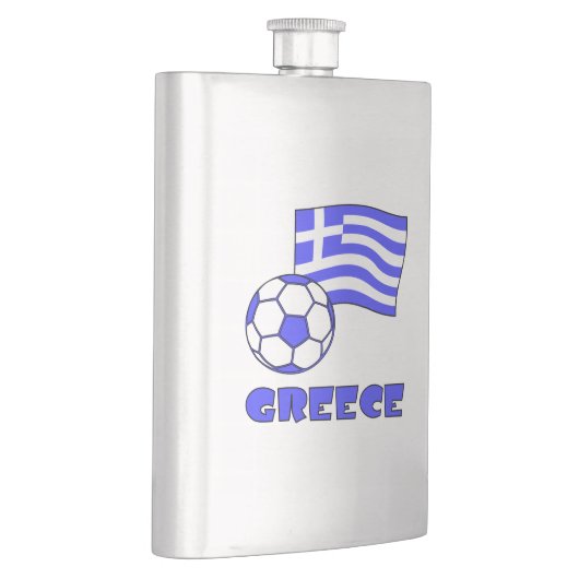Griekenland en het Voetbal van de Griekse vlag Heupfles (Rechts)