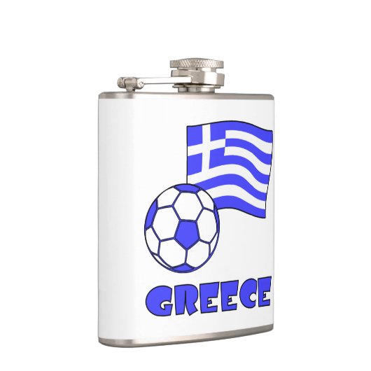 Griekenland en het Voetbal van de Griekse vlag Heupfles (Rechts)