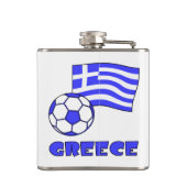 Griekenland en het Voetbal van de Griekse vlag Heupfles (Achterkant)