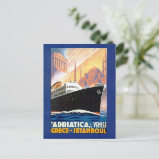  Griekenland en Istanbul Ocean Liner Travel Briefkaart (Staand voorkant)