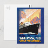  Griekenland en Istanbul Ocean Liner Travel Briefkaart (Voorkant / Achterkant)