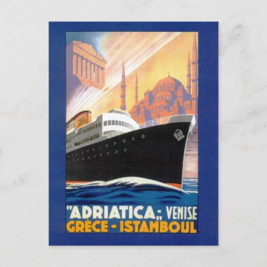  Griekenland en Istanbul Ocean Liner Travel Briefkaart (Voorkant)