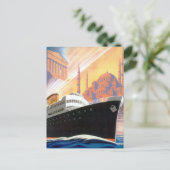 Griekenland en Istanbul Ocean Liner Travel Pos Briefkaart (Staand voorkant)