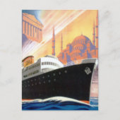 Griekenland en Istanbul Ocean Liner Travel Pos Briefkaart (Voorkant)