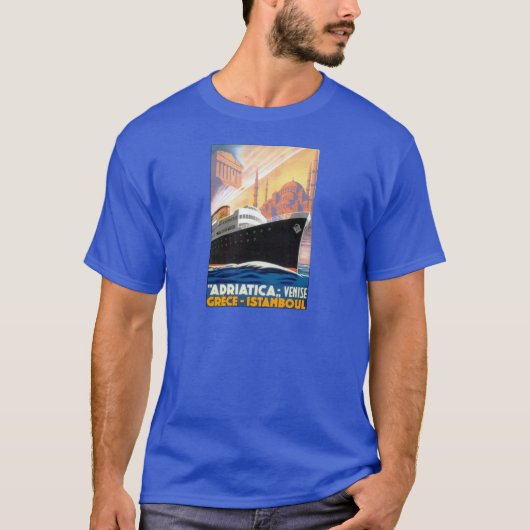 Griekenland en Istanbul Ocean Liner Travel T-shirt (Voorkant)