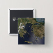 Griekenland en Turkije Vierkante Button 5,1 Cm (Voorkant /achterkant)