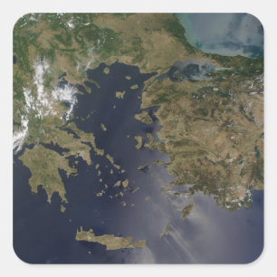 Griekenland en Turkije Vierkante Sticker