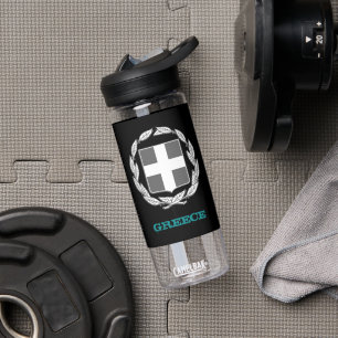 Griekenland fitness en Grieks wapen / vlag Waterfles