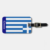 Griekenland Flag Bagagelabel (voeg je adres op de  (Voorkant horizontaal)