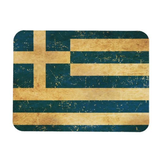 Griekenland Flag Grunge Design Magneet (Horizontaal)