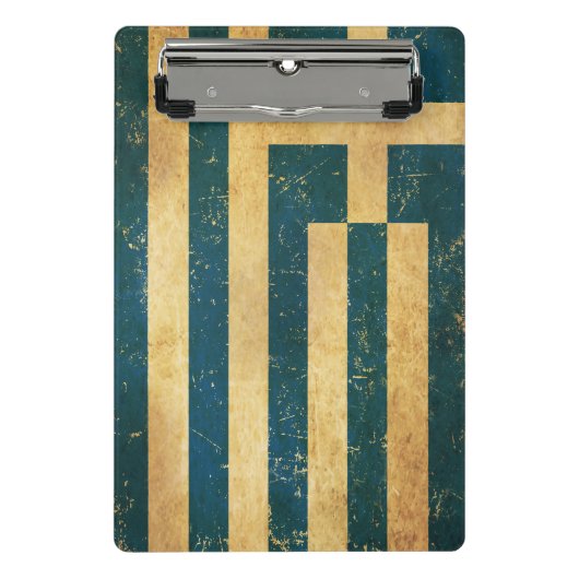 Griekenland Flag Grunge Design Mini Klembord (Voorkant)