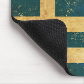 Griekenland Flag Grunge Design Muismat (Hoek)