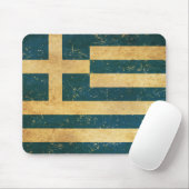 Griekenland Flag Grunge Design Muismat (Met muis)