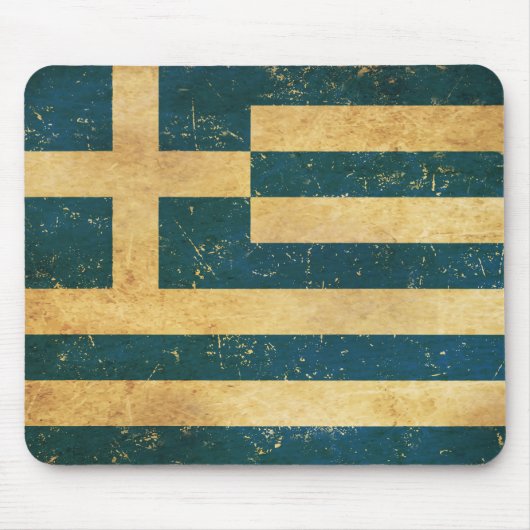 Griekenland Flag Grunge Design Muismat (Voorkant)