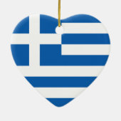 Griekenland Flag Heart Ornament (Achterkant)
