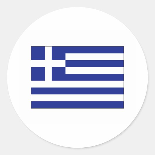 Griekenland FLAG International Ronde Sticker (Voorkant)