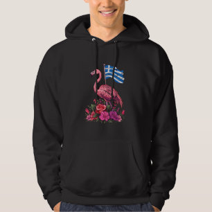 Griekenland Flamingo Bloem Griekse Trots Griekse V Hoodie