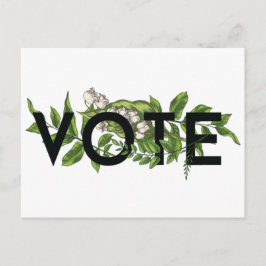 Griekenland Floral Elegant Feminine gaat stemmen Briefkaart