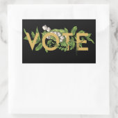  Griekenland Floral Elegant Feminine gaat stemmen Rechthoekige Sticker (Tas)