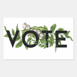  Griekenland Floral Elegant Feminine gaat stemmen Rechthoekige Sticker