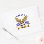 Griekenland Football Design Rechthoekige Sticker (Envelop)