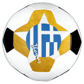 Griekenland - Football en Griekse goudvlag Voetbal (Gedraaid)