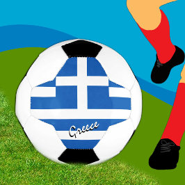 Griekenland Football en Griekse vlag/sport Voetbal