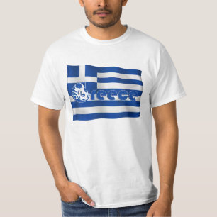 Griekenland Football Vlag T-Shirt