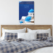 Griekenland Foto Decor met Quote Canvas Afdruk (Insitu (Slaapkamer))